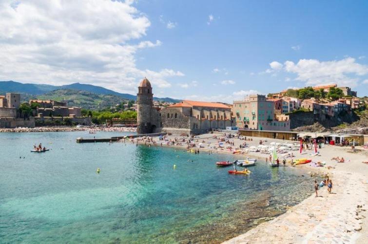 Vue Imprenable - Piscine - Parking Prive - Terrasse - Collioure Apartment Luaran gambar